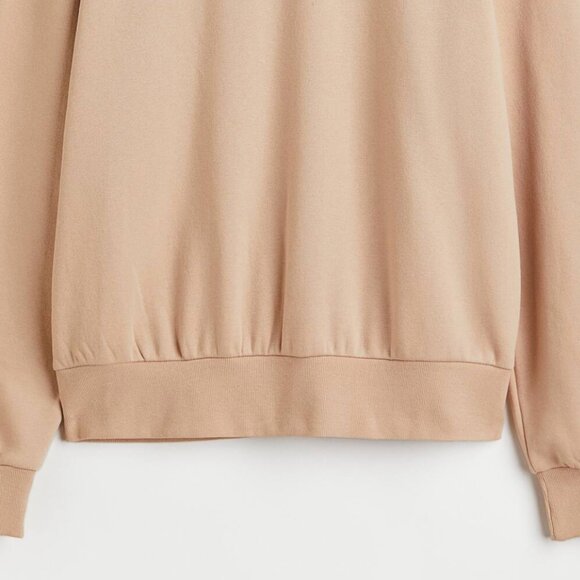 NWT Divided H&M Sand Tan Basic Hoodie Pullover - Picture 3 of 6